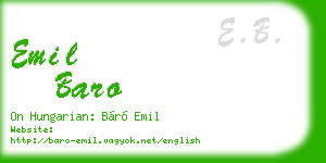 emil baro business card